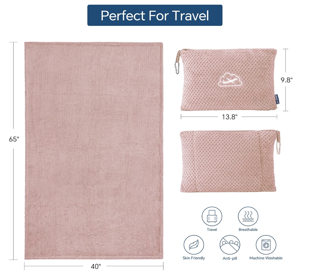 Travel Blanket and Pillow Set